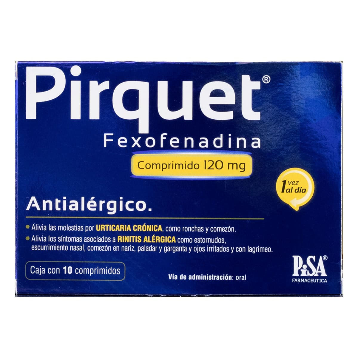 Pirquet 120 Mg Antialergico Con 10 Comprimidos