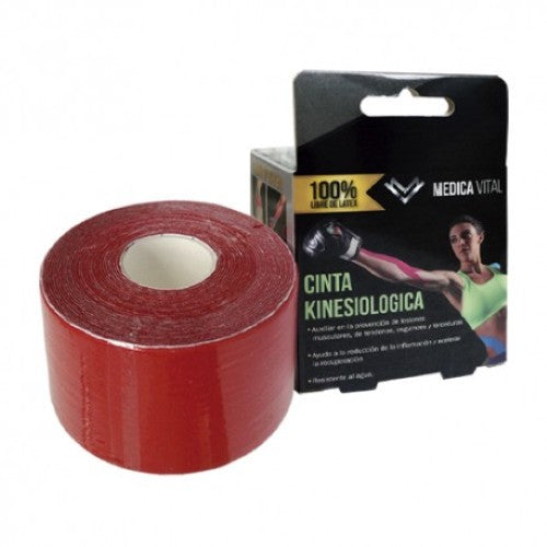 Cinta Kinesiologica Medical Vital Roja 5 Cm X 5 Metros