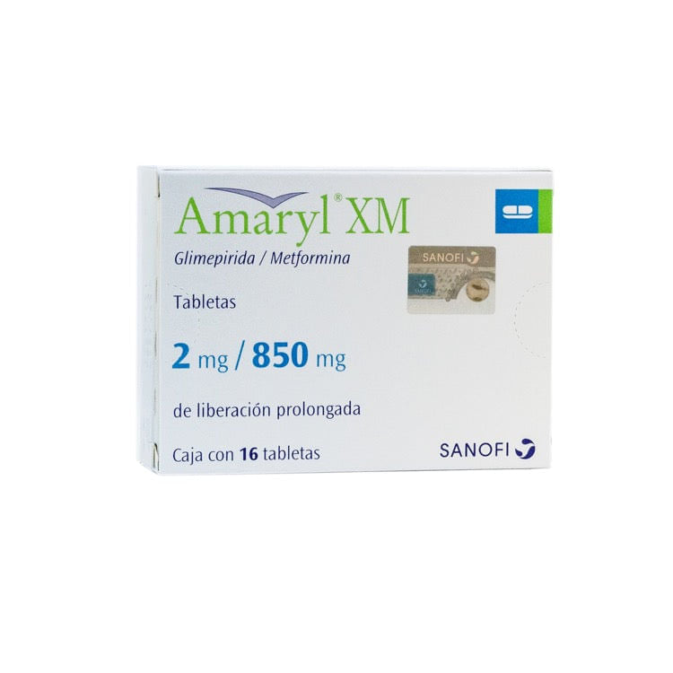 Amaryl Xm 2/850 Mg Con 16 Tabletas