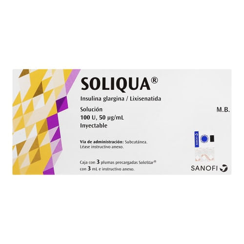 Soliqua 100 U 50 Mcg/Ml S I 3 Pluma 3 Ml