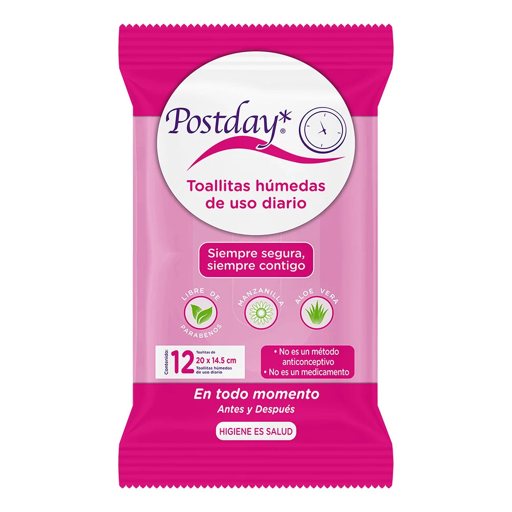 Toallitas Humedas Intima Postday Sobre C/12
