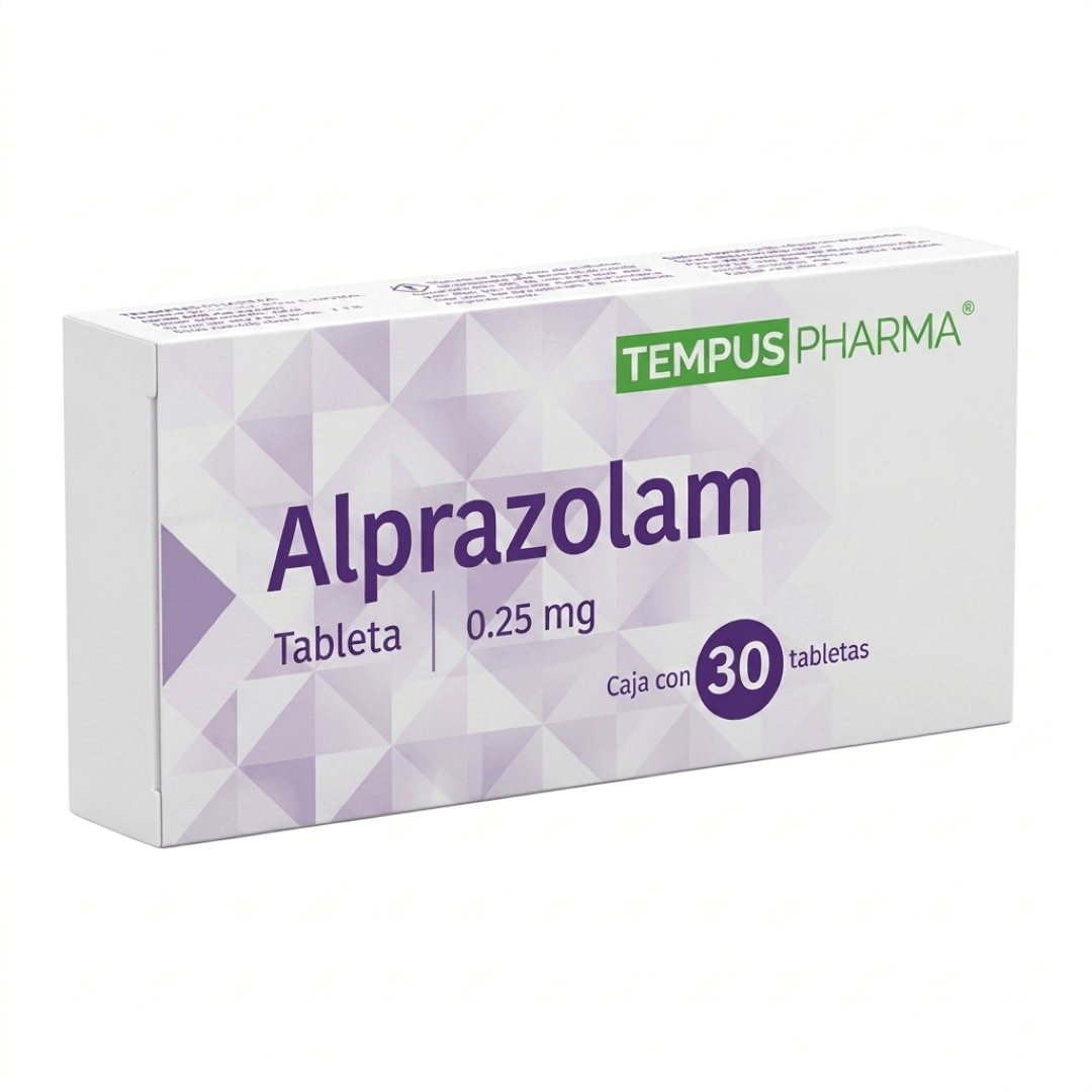 Alprazolam 0.25 Mg Con 30 Tabletas Inv Farma