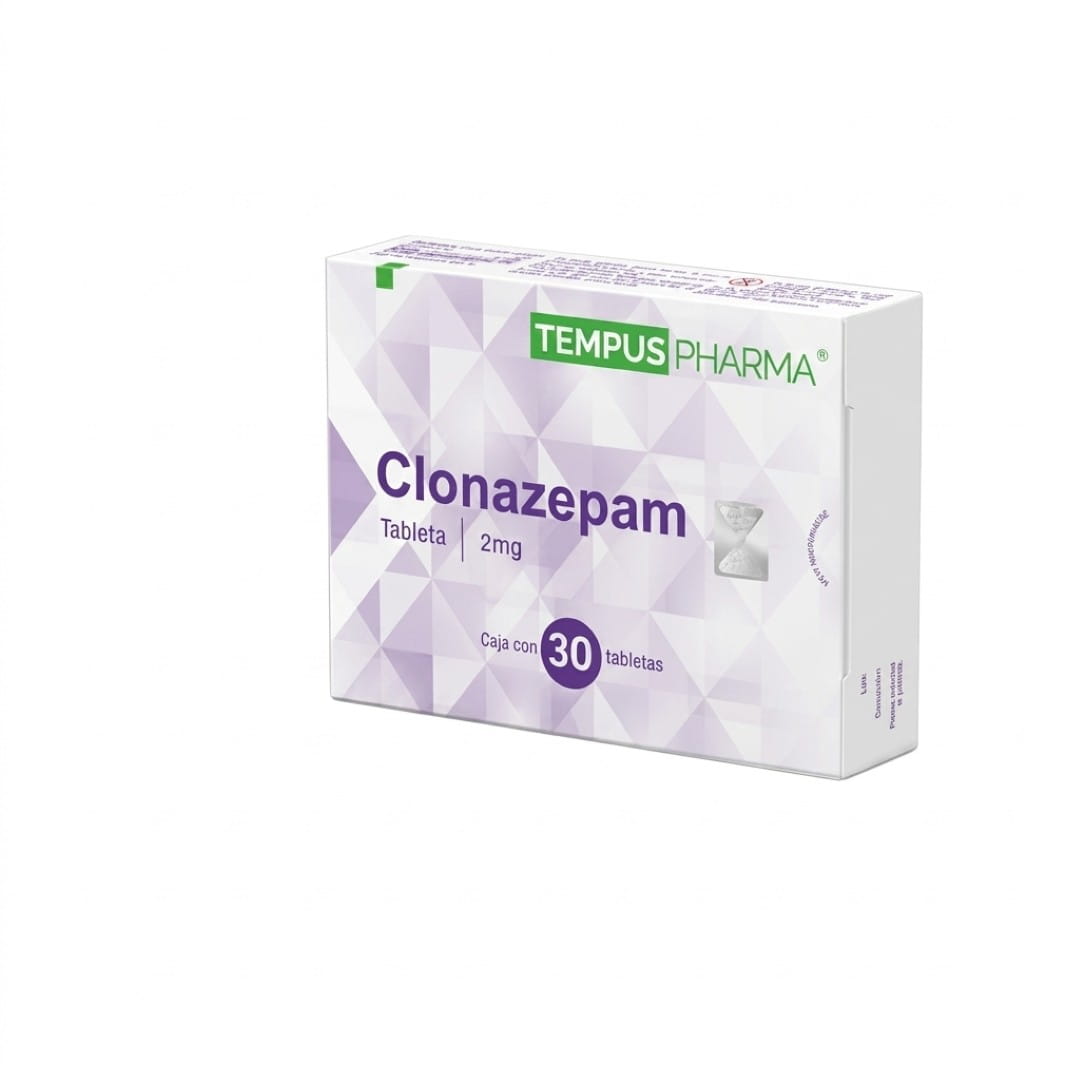 Clonazepam 2 Mg Con 30 Tabletas Tempus Pharma