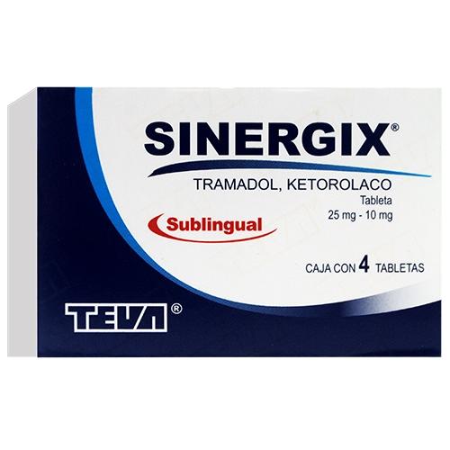 Sinergix Sublingual 25/10 Mg Con 4 Tabletas