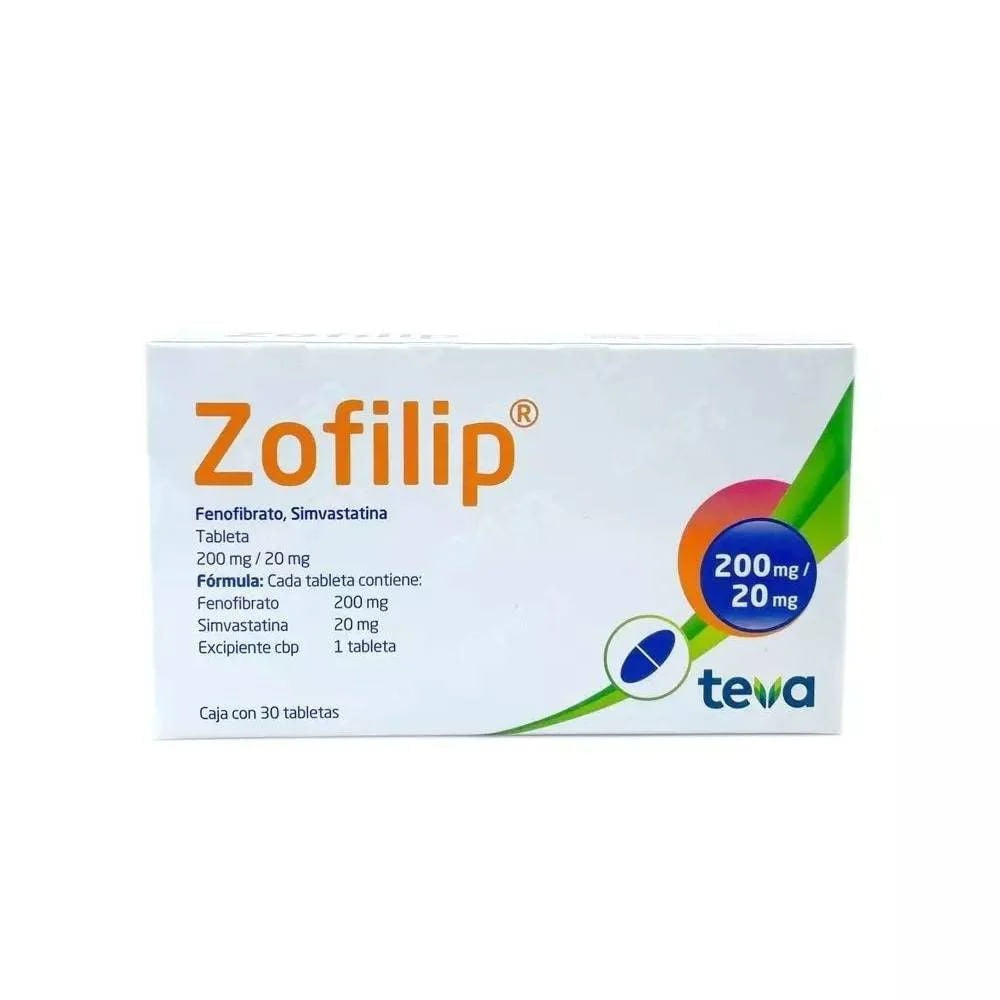 Zofilip 200/20 Mg Con 30 Tabletas