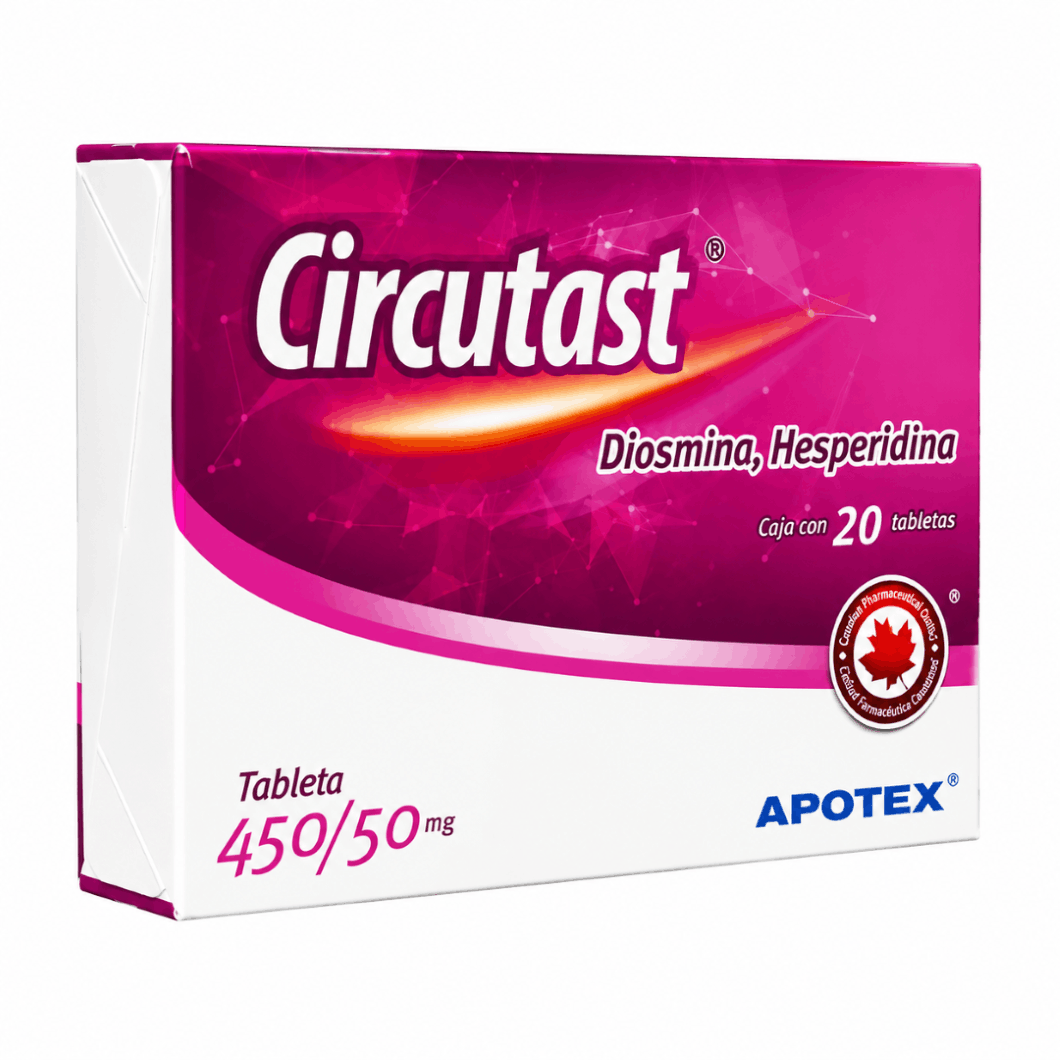 Circutast (Diosmina/Hesperidina) 450/50 Mg Con 20 Tabletas