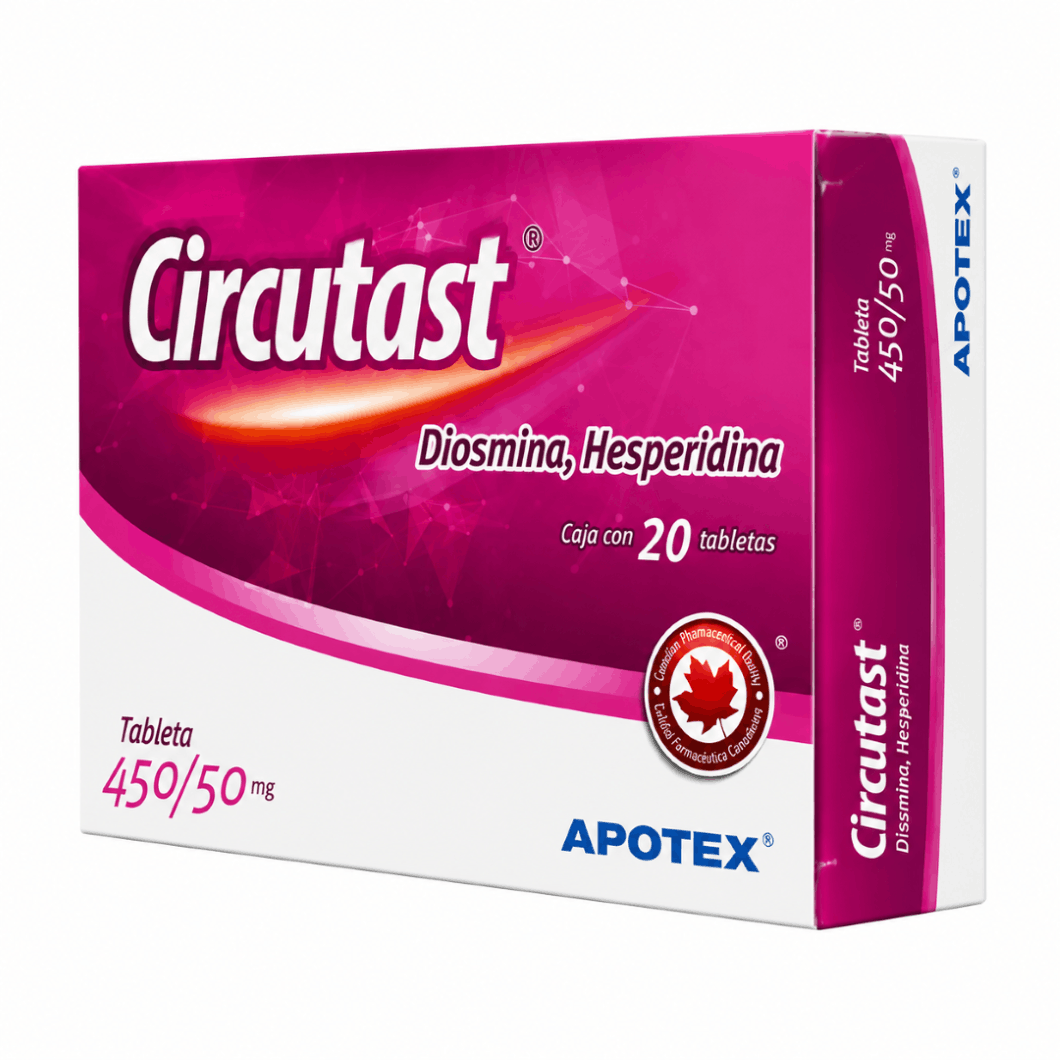 Circutast (Diosmina/Hesperidina) 450/50 Mg Con 20 Tabletas