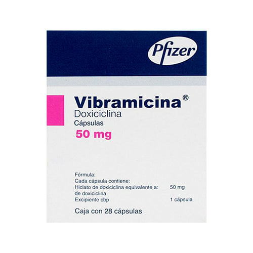 Vibramicina 50 Mg Con 28  Capsulas