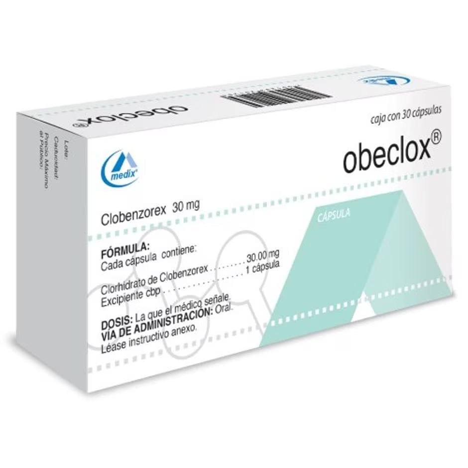 Obeclox 30 Mg Capsulas Caja Con 30