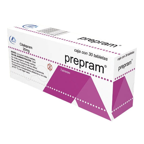 Prepram (Citalopram) 20 Mg Con 30 Tabletas