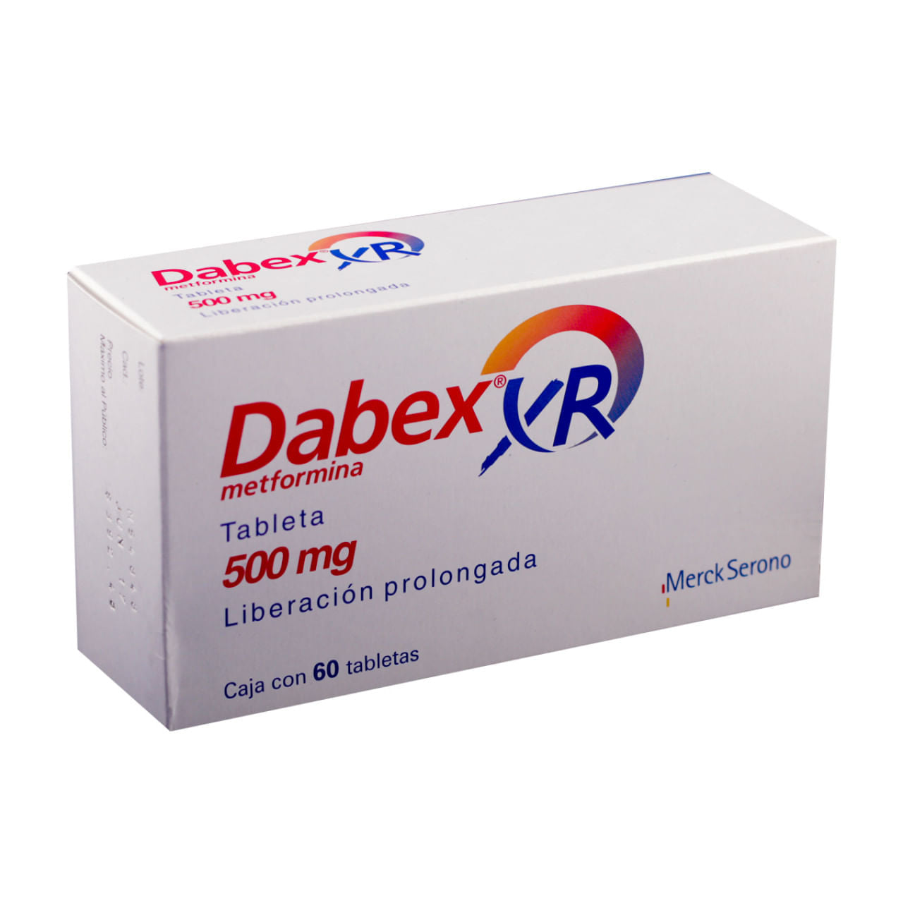 Dabex Xr 500 Mg Con 60 Tabletas  Liberacion Prolongada