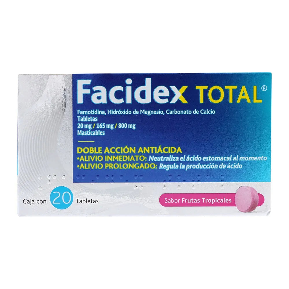 Facidex Total Frutas Tropicales Con 20 Tabletas Masticables