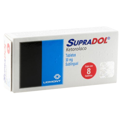 Supradol Sublingual 30 Mg Con 8 Tabletas