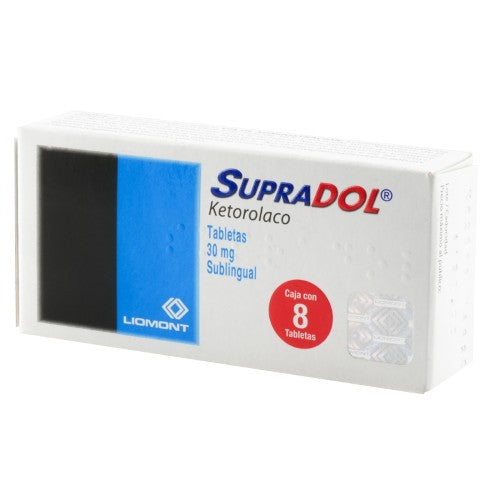 Supradol Sublingual 30 Mg Con 8 Tabletas