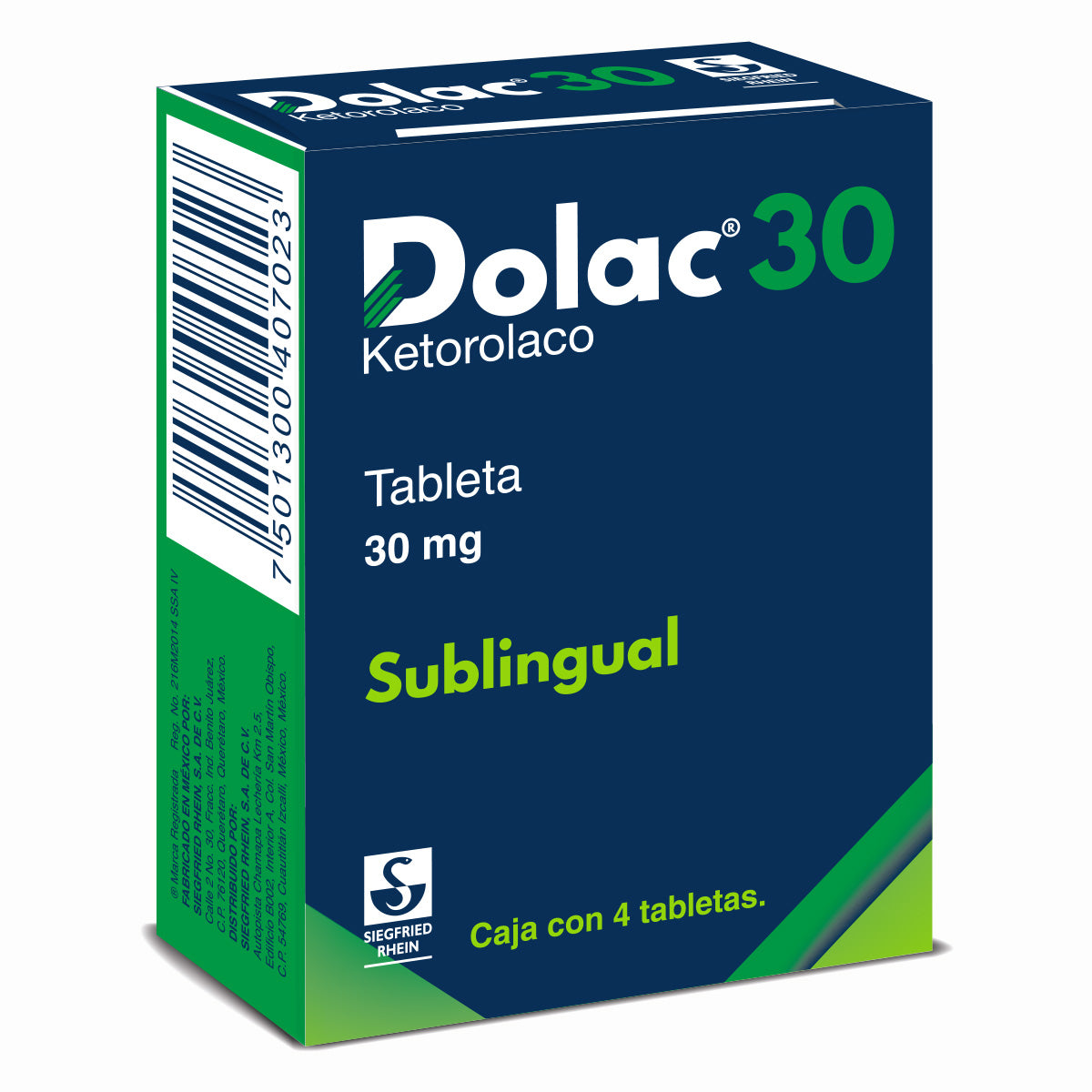 Dolac 30 Mg - Caja Con 4 Tabletas Sublingual (Ketorolaco)