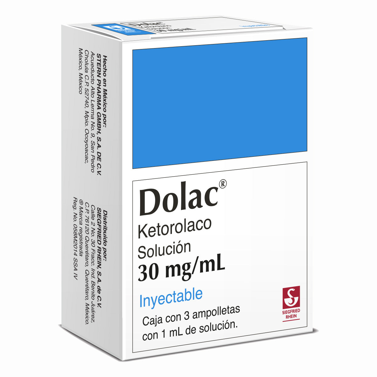 Dolac 30 Mg - Caja Con 3 Ampolletas Ketorolaco 7501300407030