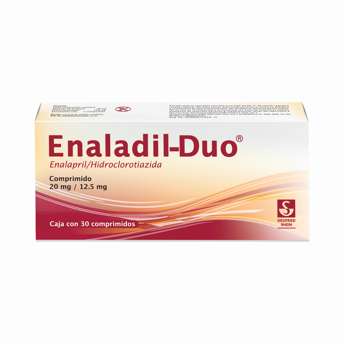 Enaladil Duo 20 Mg / 12.5 Mg - Caja Con 30 Comprimidos (Enalapril Y Hidroclorotiazida)