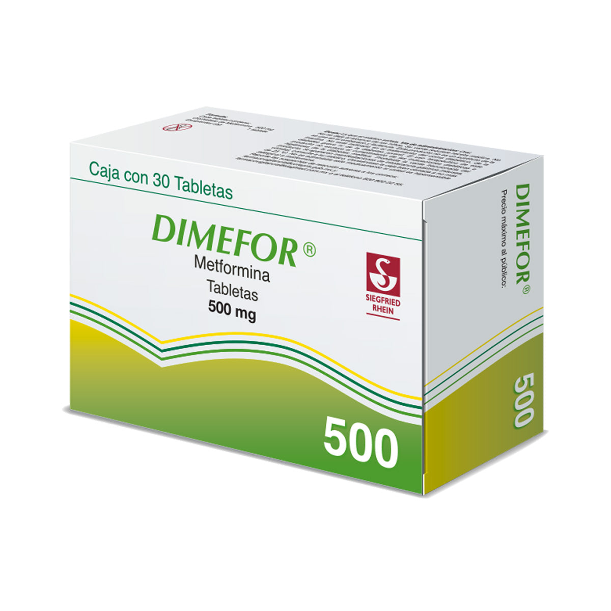 Dimefor 500 Mg - Caja Con 30 Tabletas (Metformina)