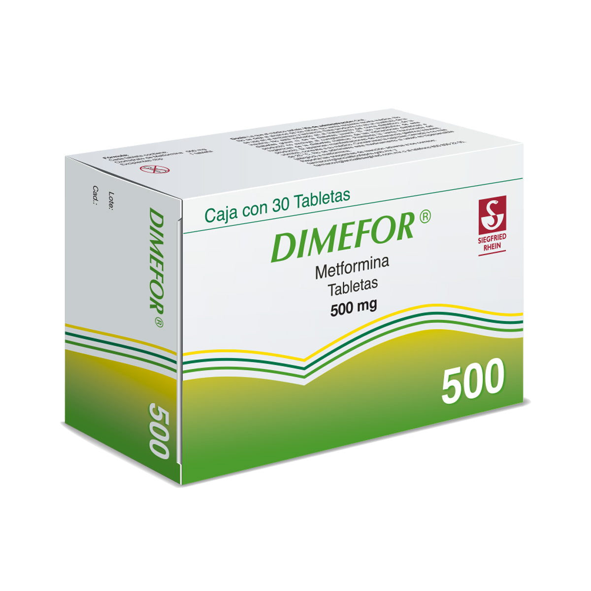 Dimefor 500 Mg - Caja Con 30 Tabletas (Metformina)