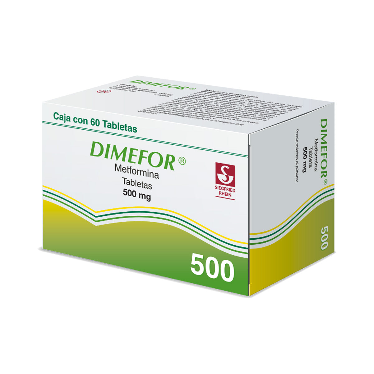 Dimefor 500 Mg - Caja Con 60 Tabletas (Metformina)