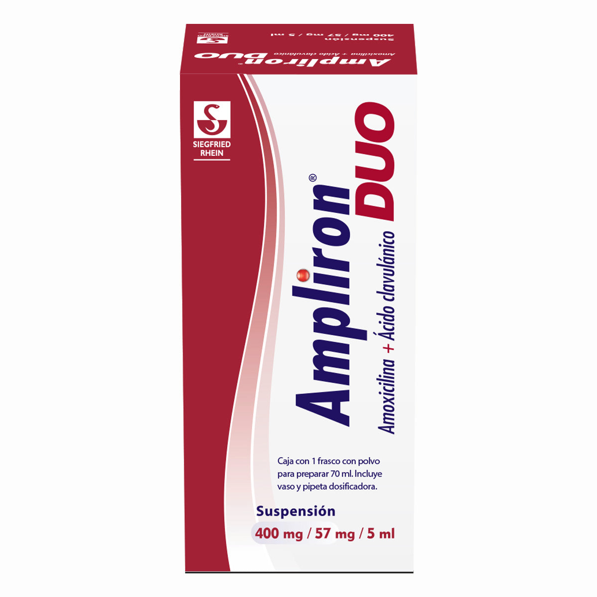 AMPLIRON-DUO400/57 MG FRASCO  POLVO 70 ML