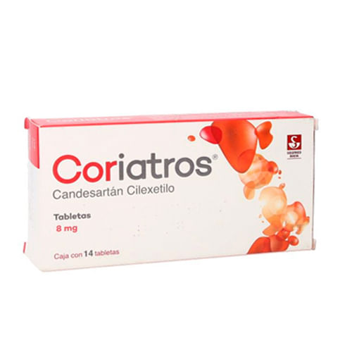 Coriatros (Candesartan Cilexetilo) 8 Mg Con 14 Tabletas