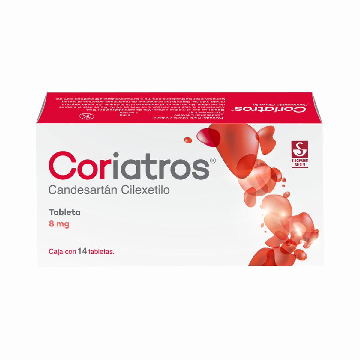 Coriatros 8 Mg - Caja Con 14 Tabletas (Candesartán)