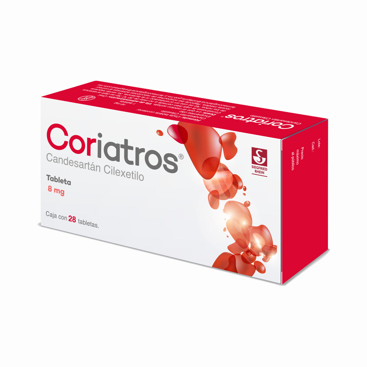Coriatros 8 Mg - Caja Con 28 Tabletas (Candesartán)