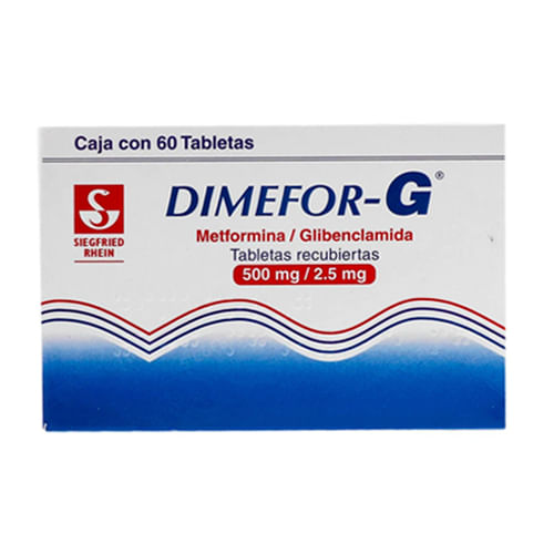 Dimefor-G 500 2.5Mg Con 60 Tabletas Recubiertas