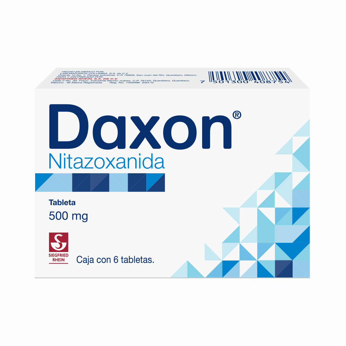 Daxon 500 Mg - Caja Con 6 Tabletas (Nitazoxanida)