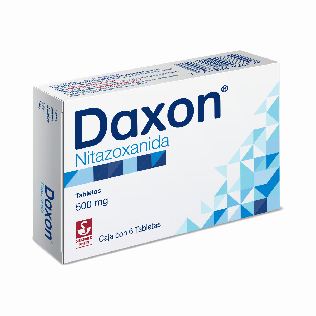 Daxon 500 Mg - Caja Con 6 Tabletas (Nitazoxanida)
