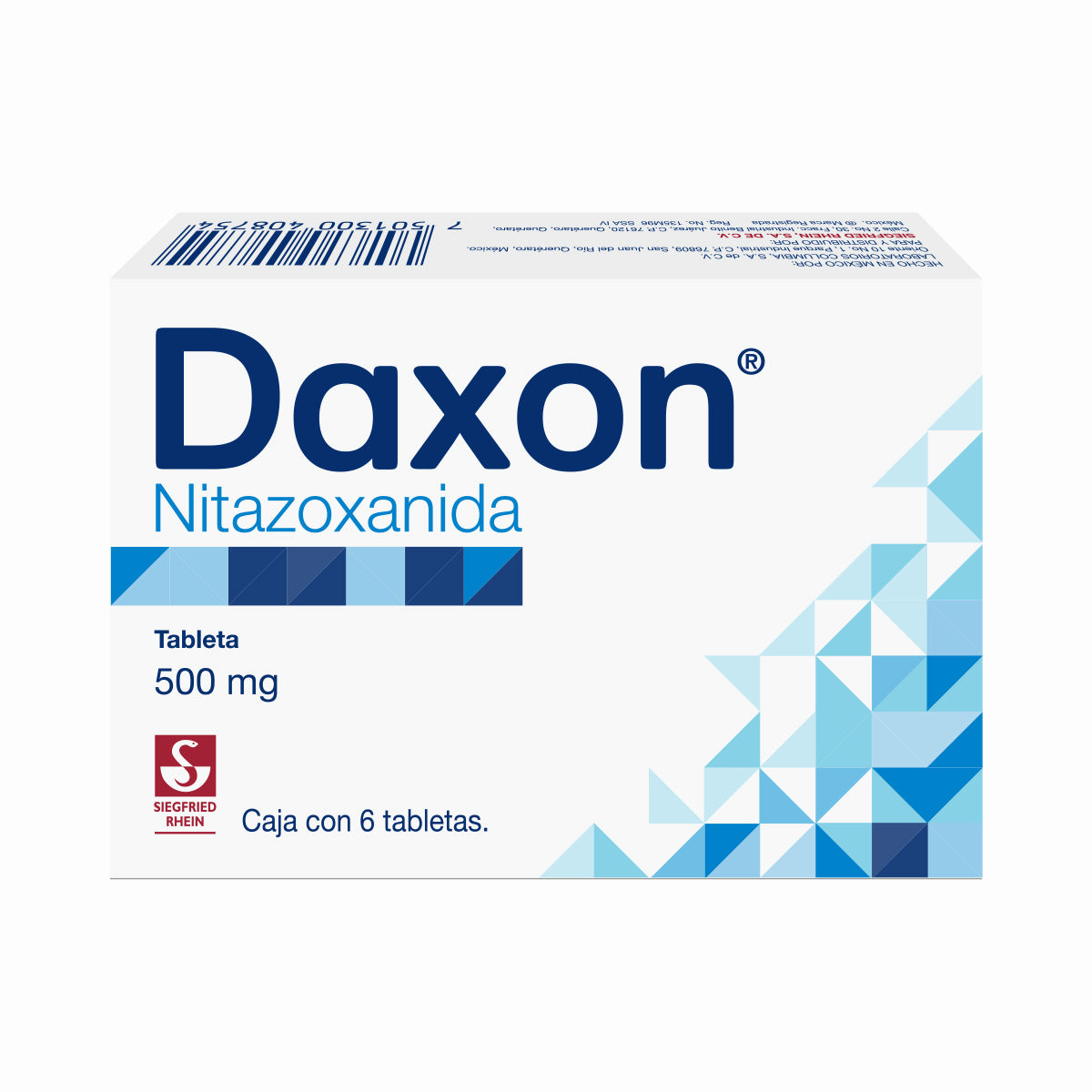 Daxon 500 Mg - Caja Con 6 Tabletas (Nitazoxanida)