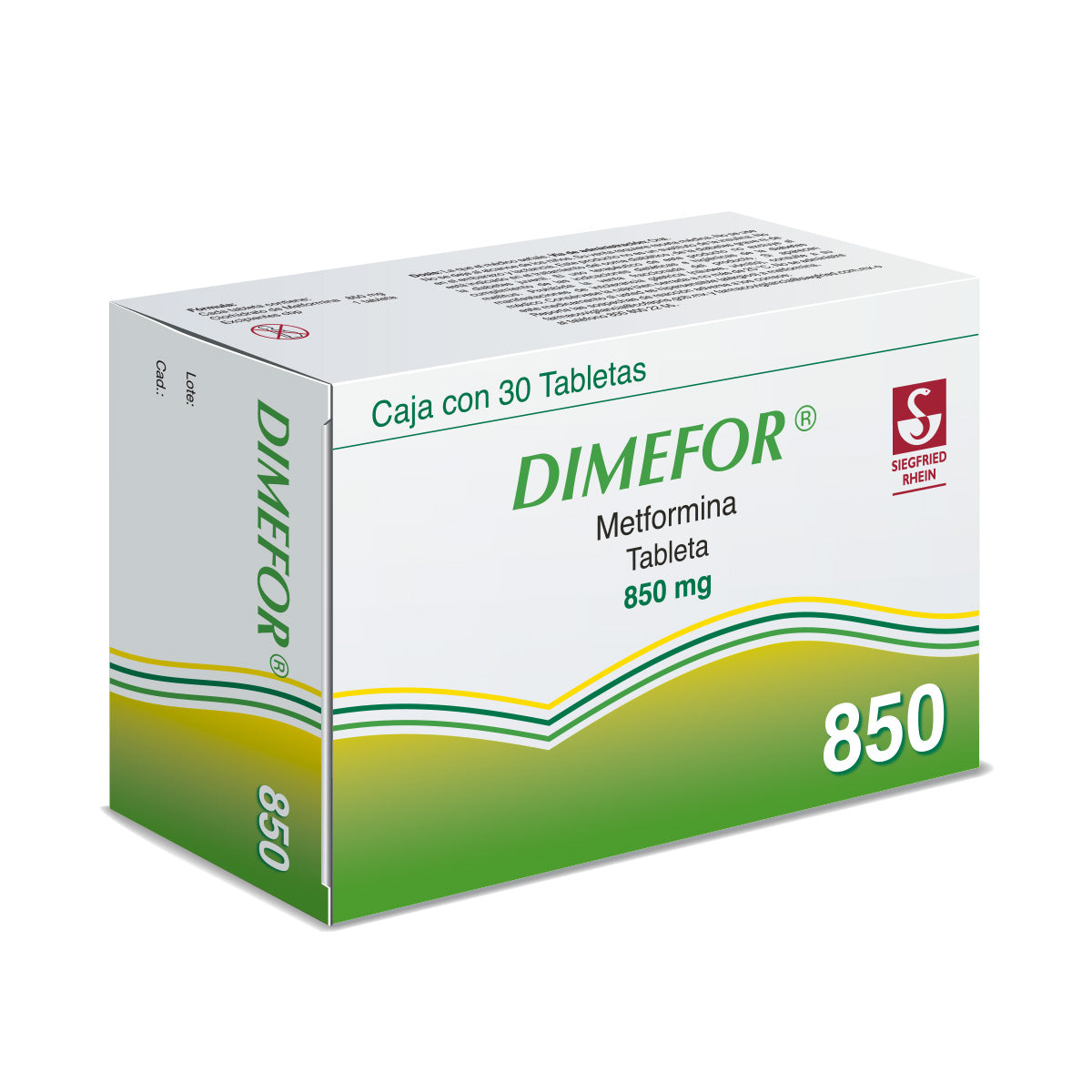 Dimefor 850 Mg Con 30 Tabletas