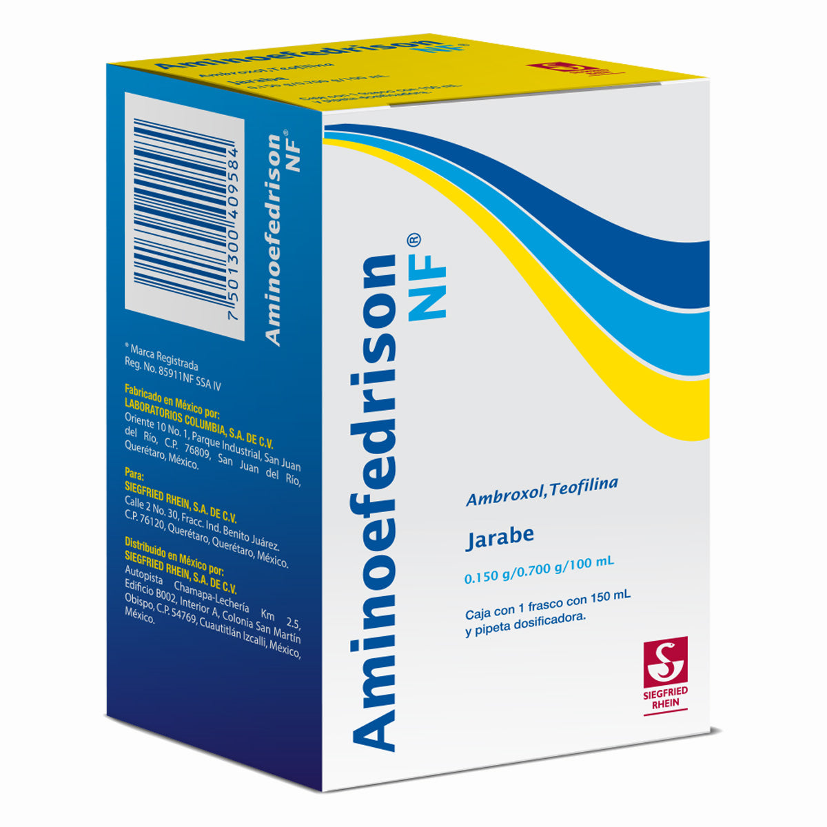 Aminoefedrison Nf 150 Ml - Jarabe (Teofilina Y Ambroxol)