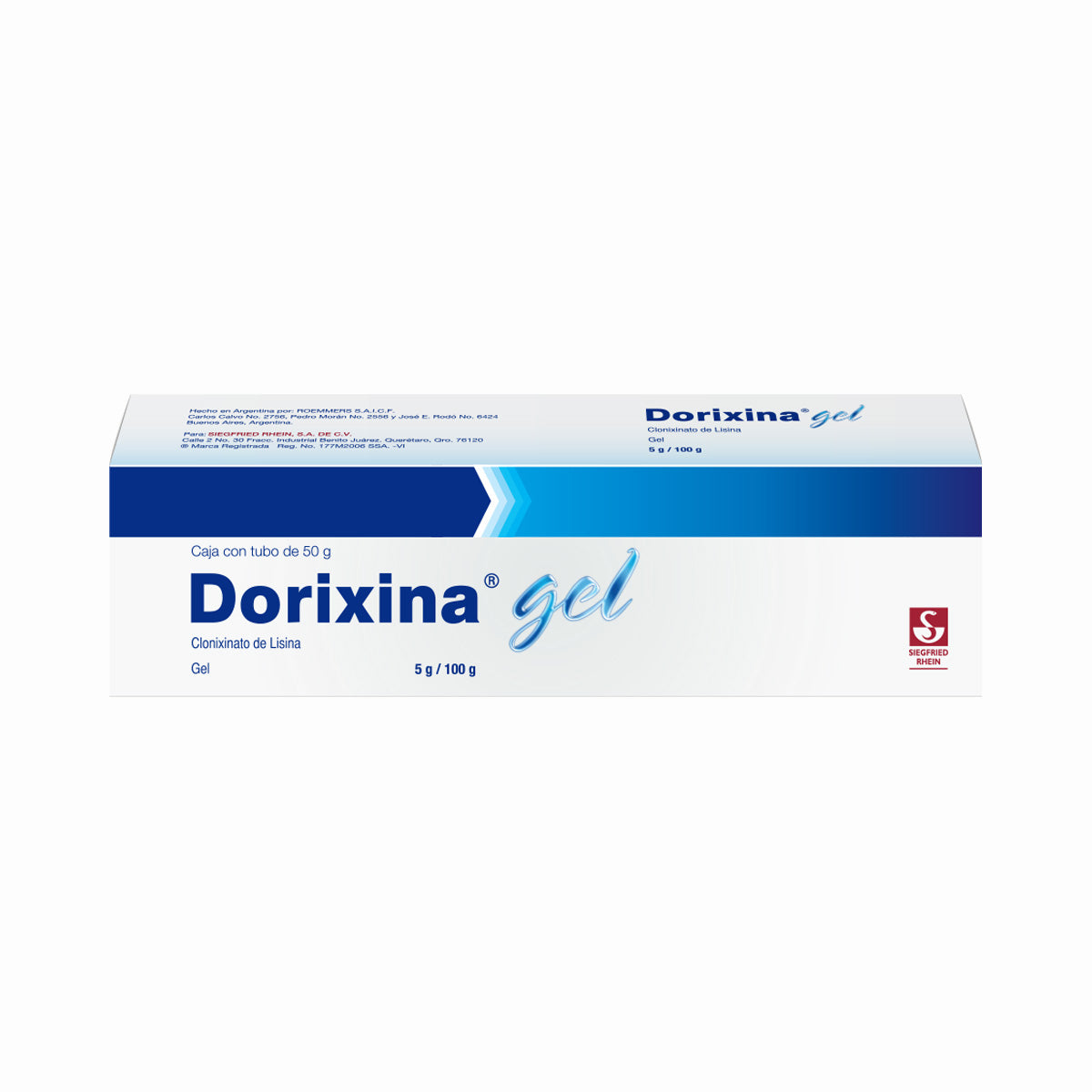 Dorixina Gel 50 Gr - Tubo (Clonixinato De Lisina)