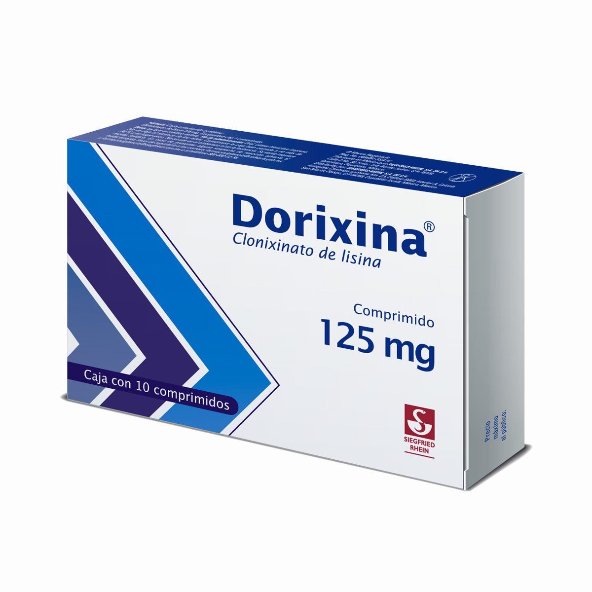 Dorixina 125 Mg - Caja Con 10 Comprimidos (Clonixinato De Lisina)