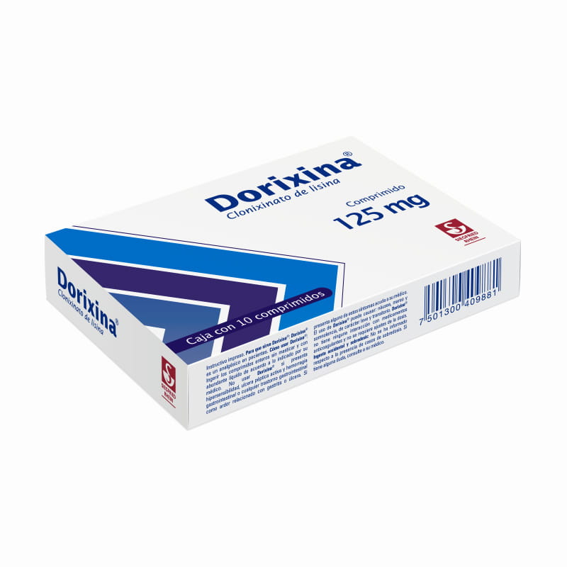 Dorixina 125 Mg - Caja Con 10 Comprimidos (Clonixinato De Lisina)