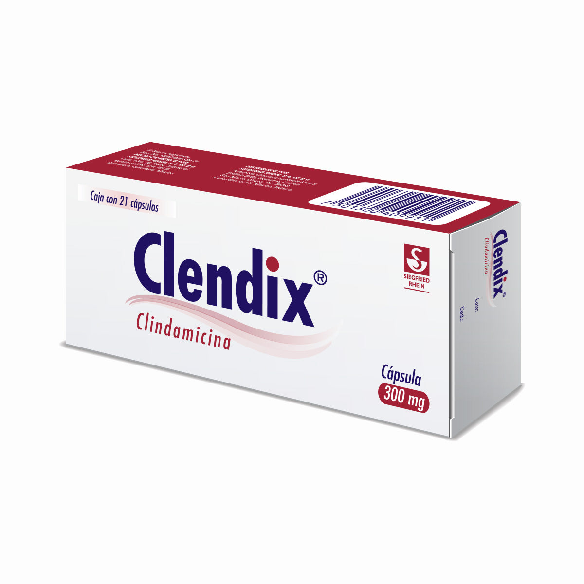 Clendix 300 Mg - Caja Con 21 Cápsulas (Clindamicina)