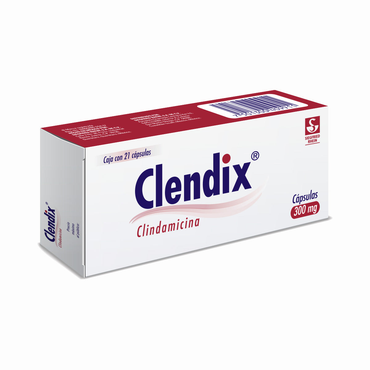 Clendix 300 Mg - Caja Con 21 Cápsulas (Clindamicina)