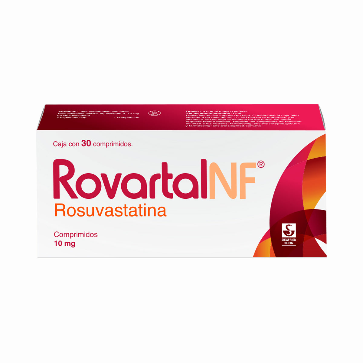 Rovartal Nf 10 Mg - Caja Con 30 Comprimidos (Rosuvastatina)