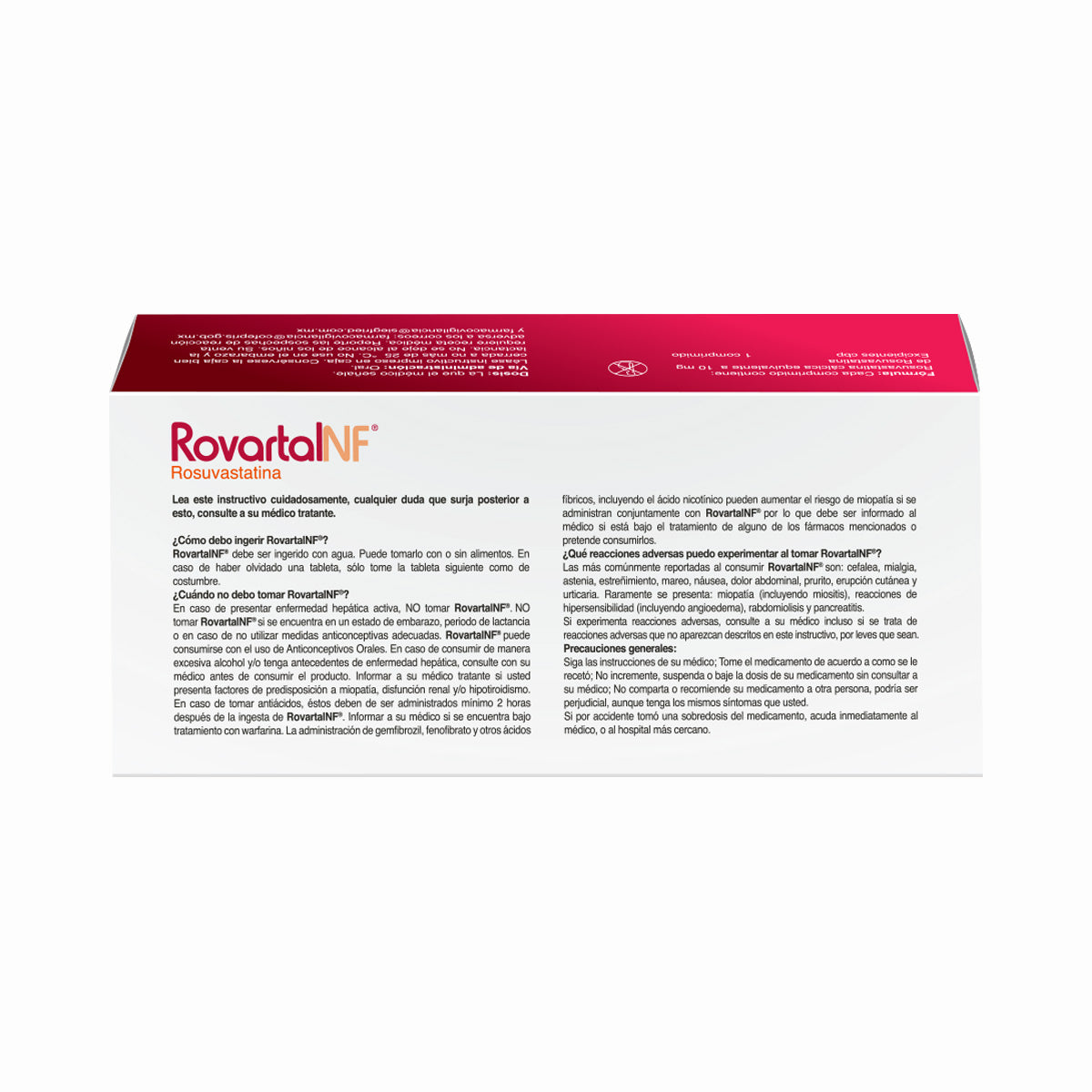 Rovartal Nf 10 Mg - Caja Con 30 Comprimidos (Rosuvastatina)