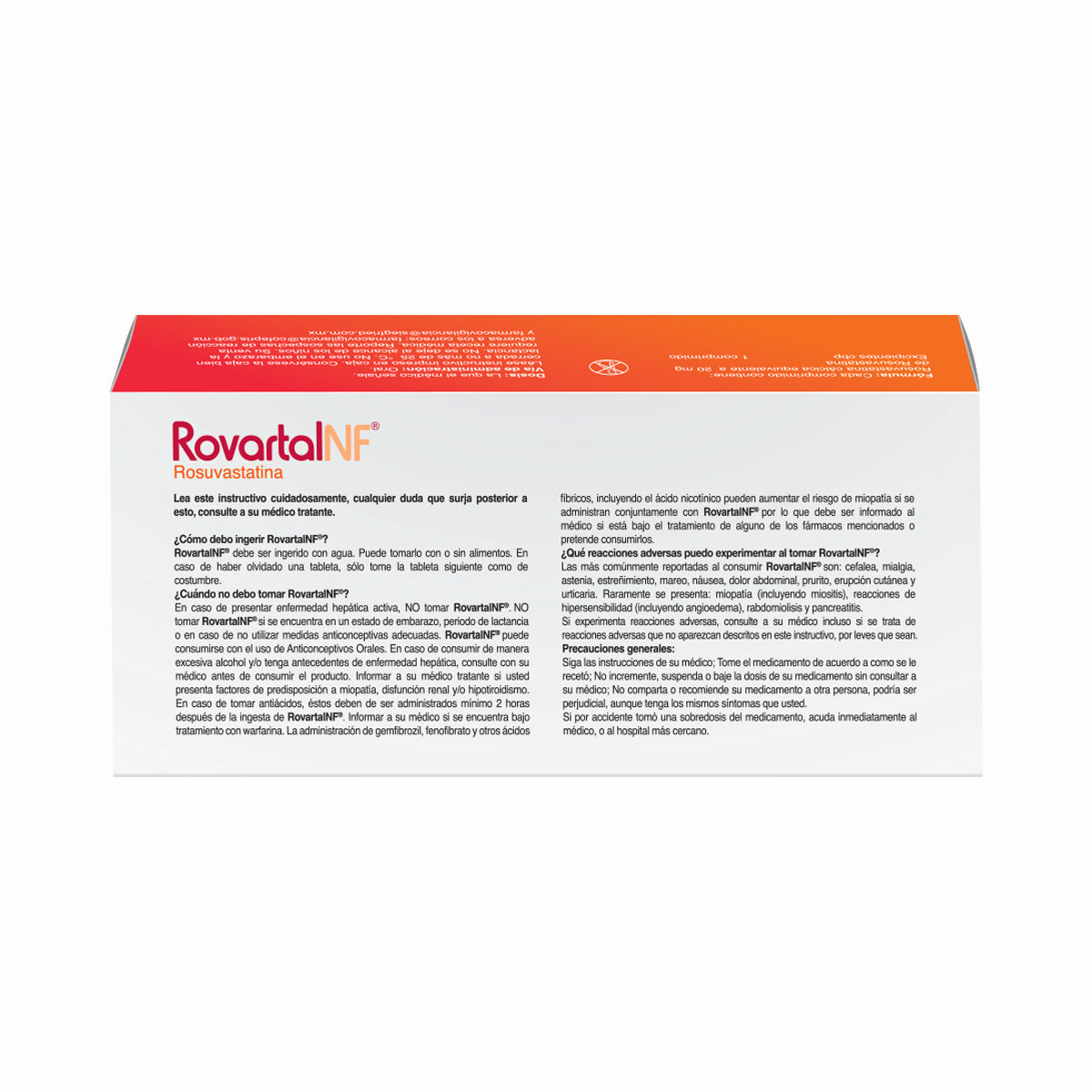 Rovartal Nf 20 Mg - Caja Con 30 Comprimidos (Rosuvastatina)