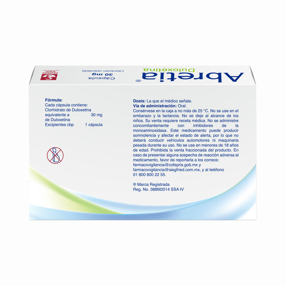 Abretia 30 Mg - Caja Con 7 Cápsulas (Duloxetina)