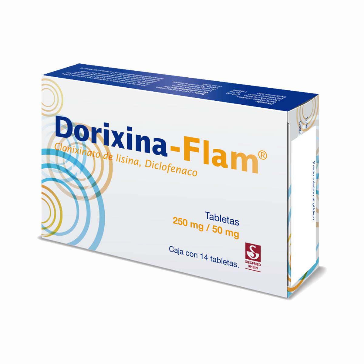 Dorixina-Flam 250 Mg / 50 Mg - Caja Con 14 Tabletas (Clonixinato De Lisina Y Diclofenaco Sódico)