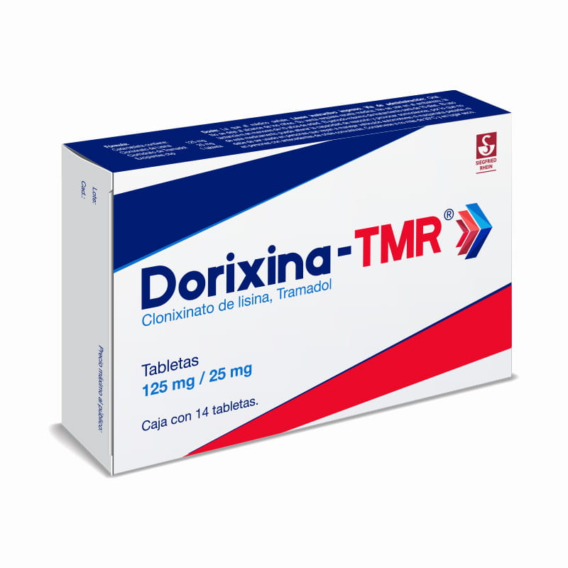 Dorixina-Tmr 125 Mg / 25 Mg - Caja Con 20 Comprimidos (Clonixinato De Lisina Y Clorhidrato De Tramad