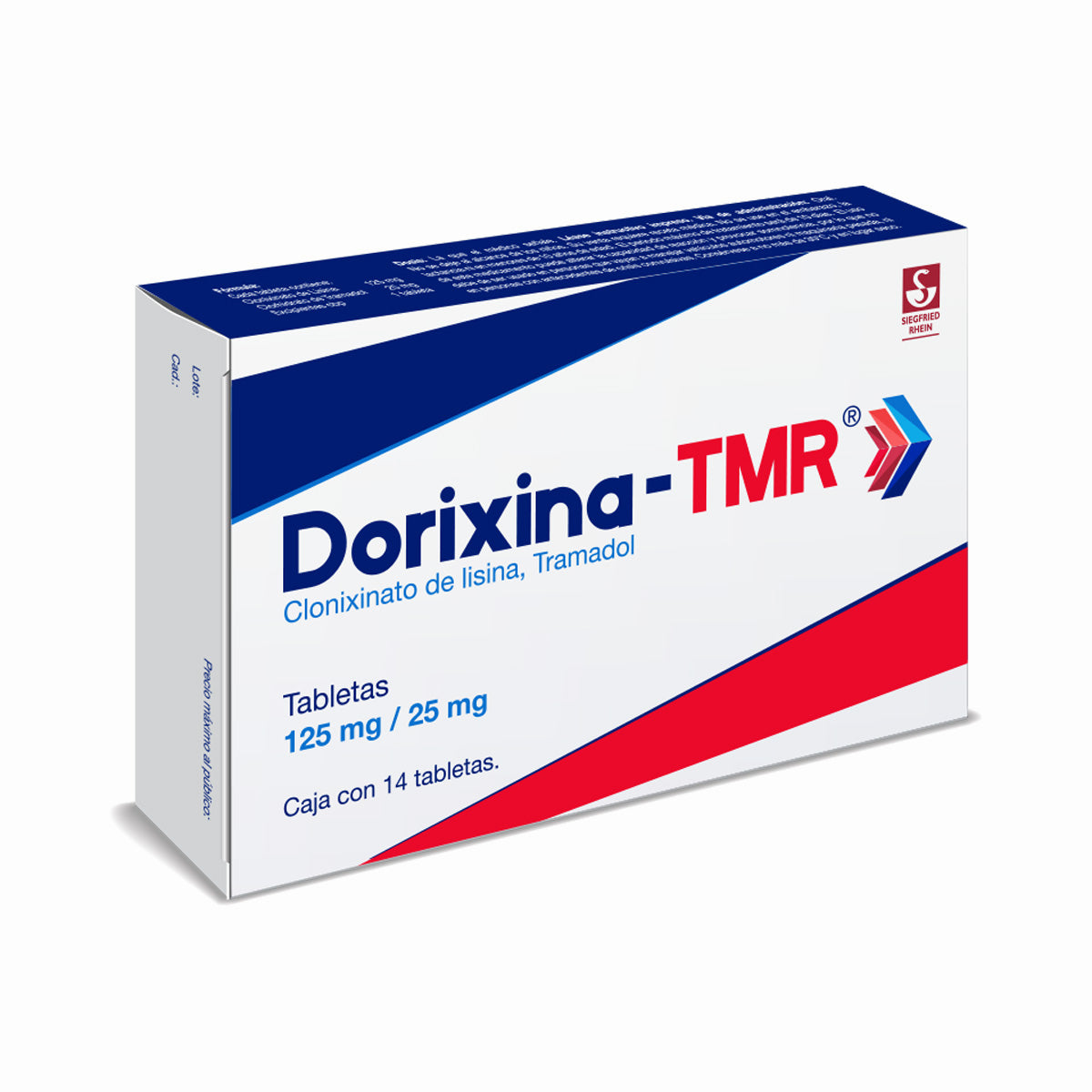 Dorixina-Tmr 125 Mg / 25 Mg - Caja Con 20 Comprimidos (Clonixinato De Lisina Y Clorhidrato De Tramad