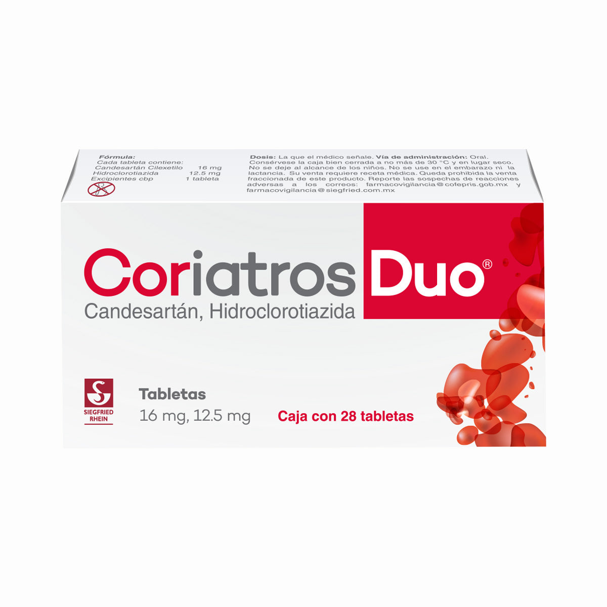 Coriatros Duo 16 12.5 Mg Con 28 Tabletas