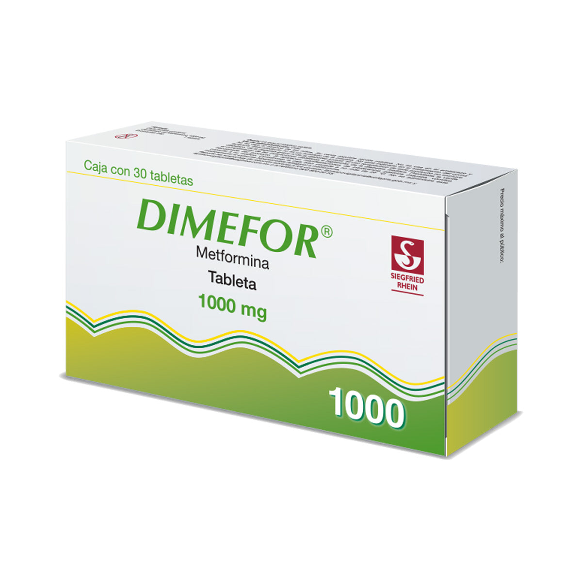 Dimefor 1000 Mg - Caja Con 30 Tabletas (Metformina)