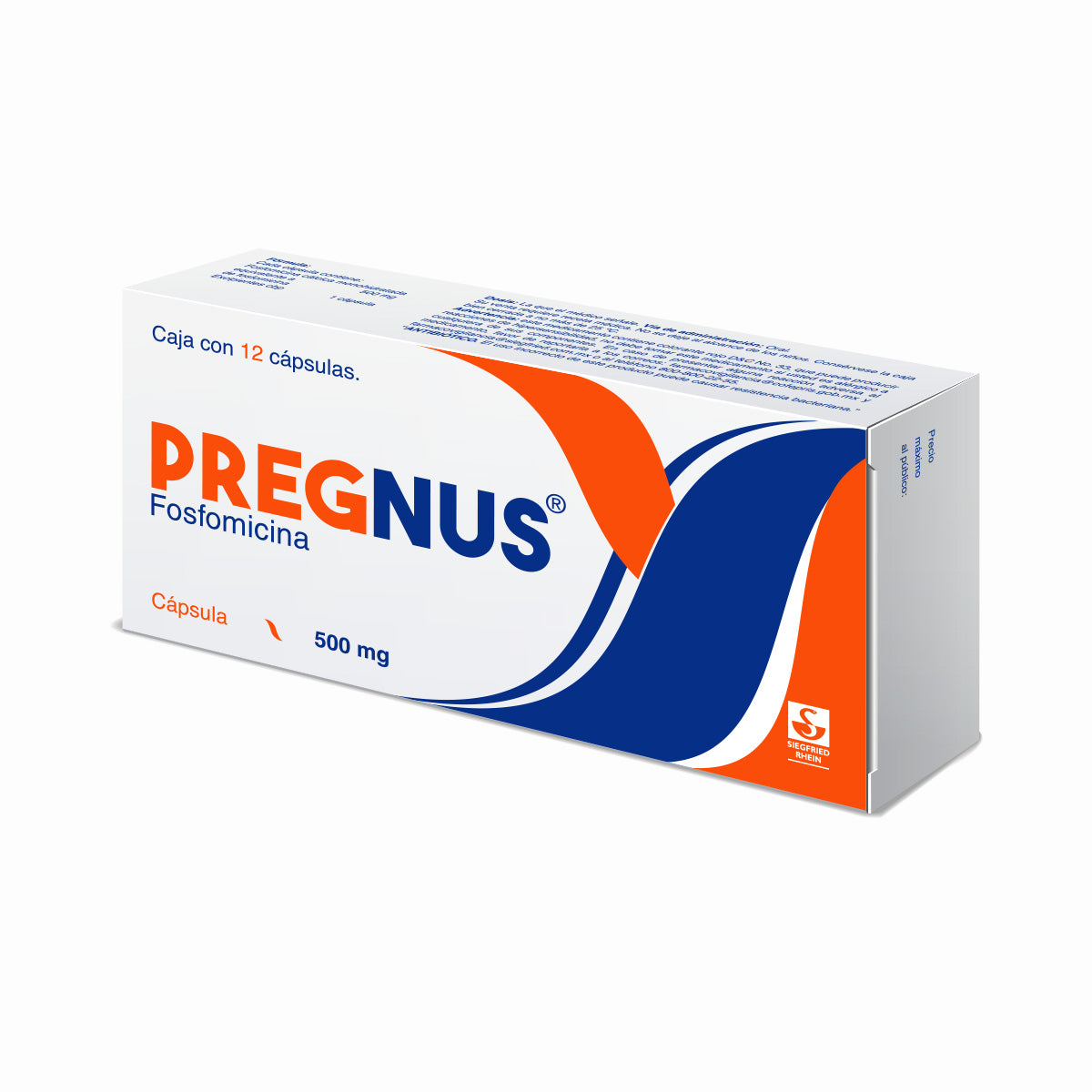 Pregnus 500 Miligramos Capsulas 12