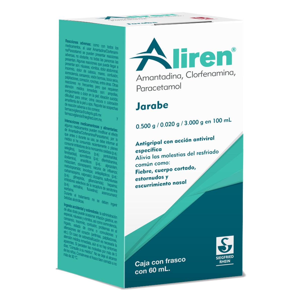 Aliren 60 Ml - Gotas Pediátricas (Amantadina, Paracetamol Y Clorfenamina)